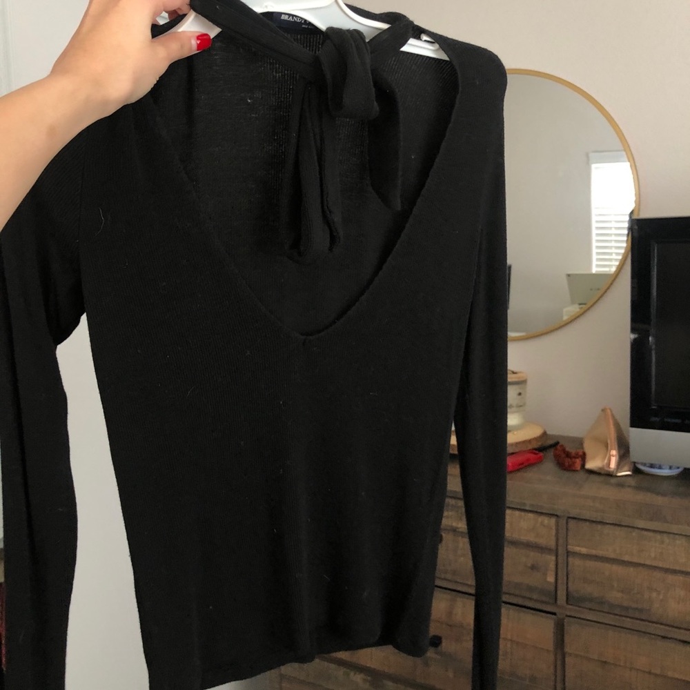 Brandy Melville black tie top